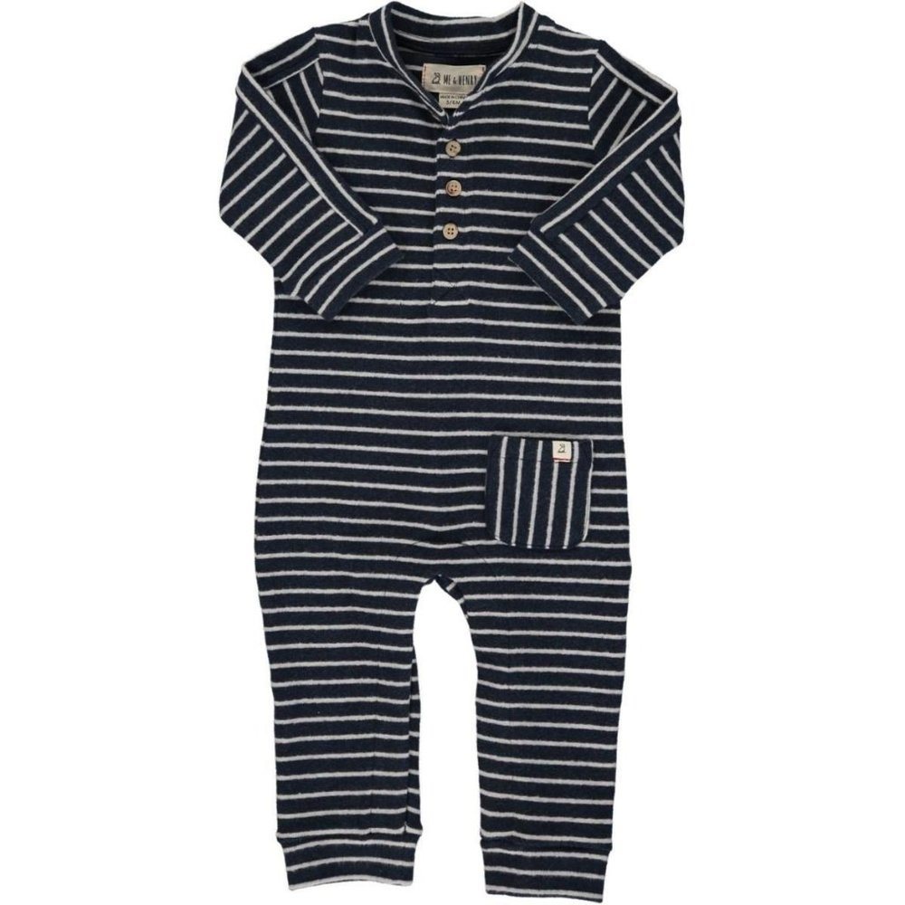 Me & Henry Boys Striped Jersey Romper
